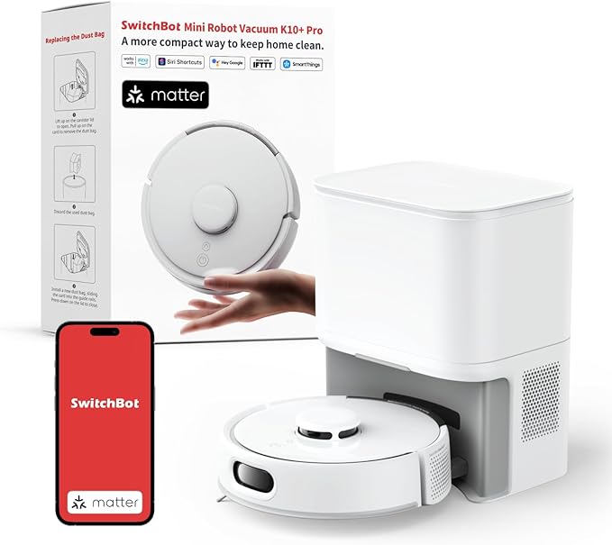 SwitchBot K10+ Pro Robot Vacuum Self Emptying by SwitchBot