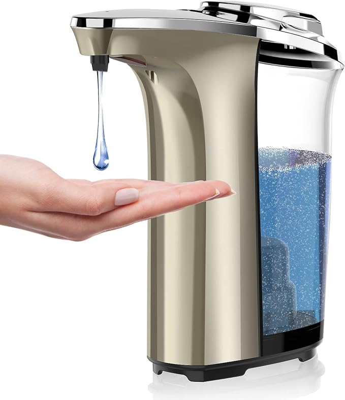 Automatic Soap Dispenser, Touchless Dish soap Dispenser 17oz/500ml by PZOTRUF-EnjoyCleanerLife