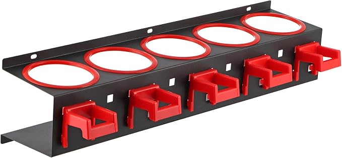 MOLIGOU Spray Bottle Storage Rack, Wall Mount Bottle Organizer Car Detailing - Image 2