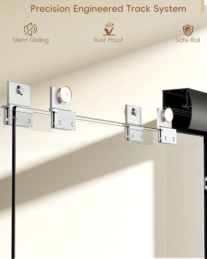 Shower Door 56-60'' W x 72'' H Semi-Frameless & Double Sliding, 1/4 inch - Image 5