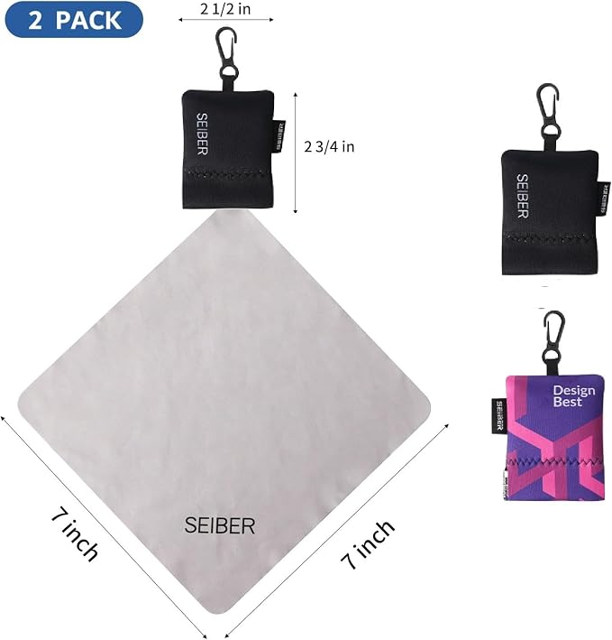 SEIBER Eyeglass Cleaning Microfiber Cloth, 7 x 7 inch Glasses Cloth - Image 3