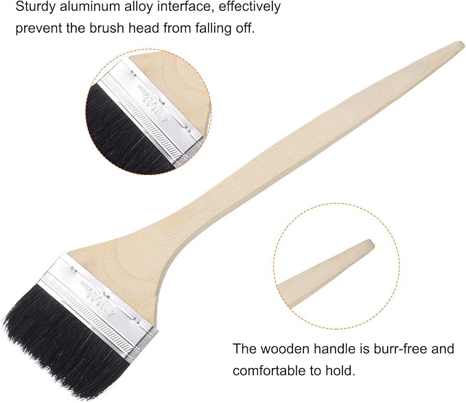 uxcell 3pcs Bent Radiator Paint Brush 4" Width Curved Wall Paint Soft Bristle - Image 5