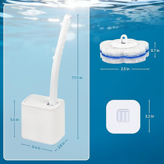Disposable Toilet Brush with 48 Refills, Toilet Bowl Cleaner, Toilet Cleaning - Image 2