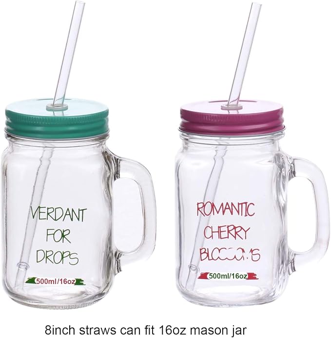 DAKOUFISH 8 Inch Reusable Plastic Replacement Drinking Straws - Image 3