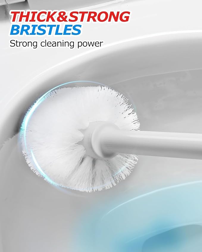 3Pack 2 in 1 Toilet Brush and Plunger Set, Extended Handle Plunger, Toilet Bowl - Image 5