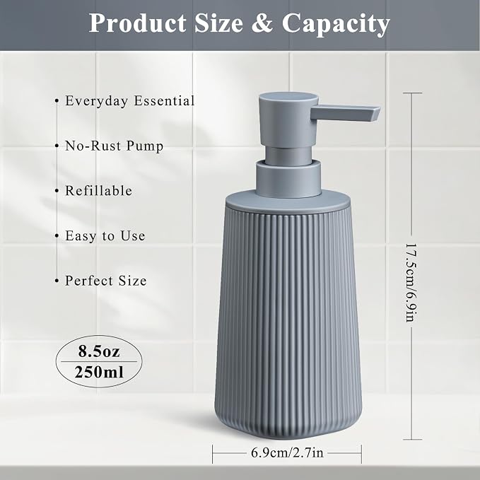 Gray 2 Pack Hand Soap Dispensers - Image 6