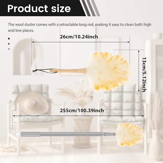 2Pcs Sofa Cleaning Lambswool Duster, Feather Duster - Image 2