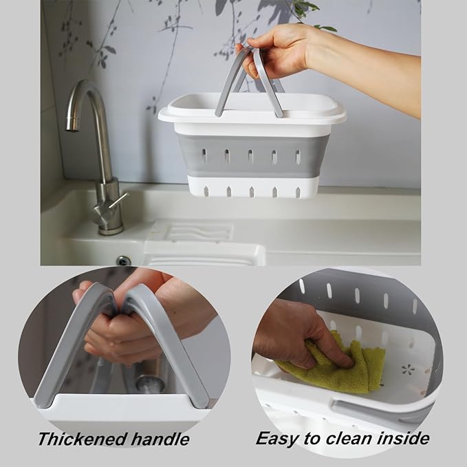 Portable Folding Plastic Bath Shower Caddy - Image 3