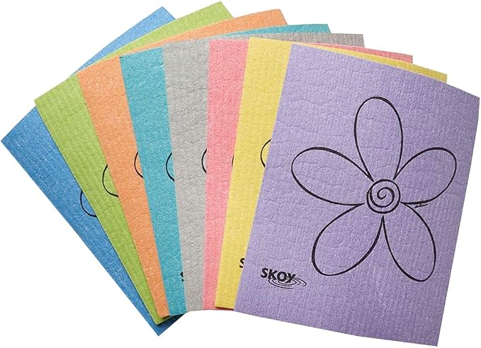Skoy Cloth, Reusable Cleaning Cloths, Planet-Friendly, Dishwasher and Dryer-Safe by Skoy