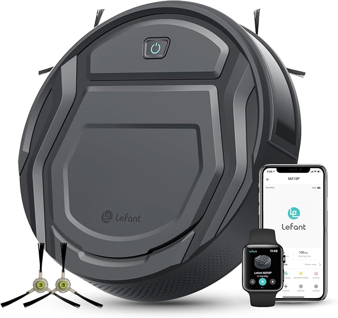 Lefant Robot Vacuum Cleaner M210 Pro, 2200Pa Suction, 120 Min Self-Charging by Lefant