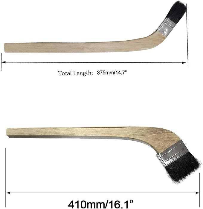 2Pcs Wooden Handle Bristle Radiator Paint Brush（Brush Width 1.5" and 2"） - Image 2