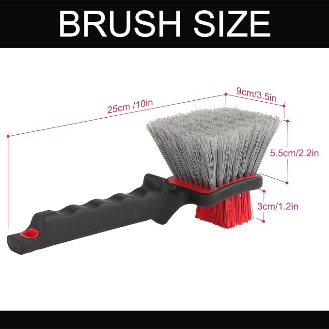 Wheel and Tire Brush for Cleaning Wheels, Tires and Rims, Car Wash Wheel Well - Image 3