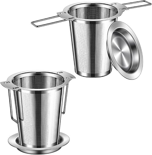 2Pack Long-Handled Tea Strainer, BOMANSI BOMS Stainless Steel Tea Infuser by BOMANSIBOMS