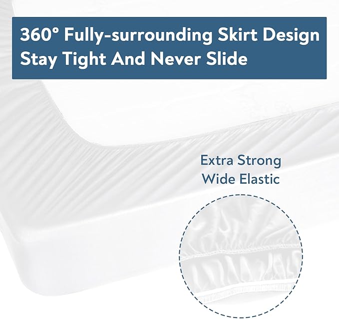 Twin Fitted Sheet Only, Super Soft & Cozy Twin Size Bed Sheets for Boys Kids with Deep Pocket to 14 Inch, Cooling Jersey Mattress Bottom Sheets,Shrinkage & Stain Resistant, Wrinkle Free, White