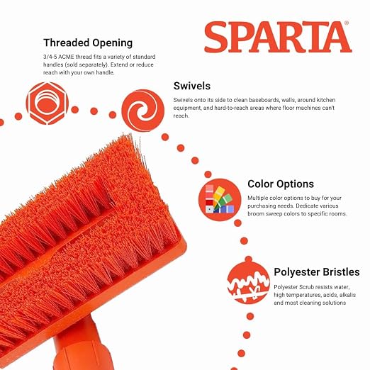 SPARTA 3638831EC24 Polyester Rectangle Scrub Brush, Floor Brush, Cleaning Brush - Image 6