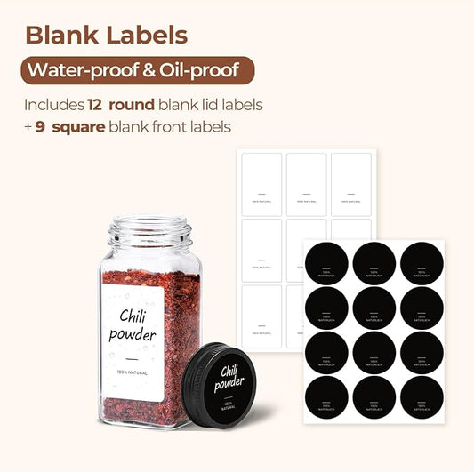 ComSaf 6Pcs 4oz Glass Spice Jars - Image 2