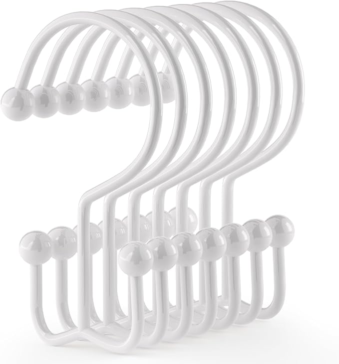 Goowin 24 Pcs Shower Curtain Hooks Rings, Durable Shower Curtain Rings Rust by Goowin