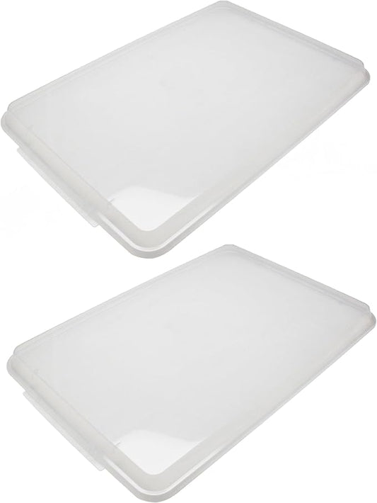 TrueCraftware- Half Size Polypropylene Sheet Pan Cover Clear Color Set of 2- by Unknown