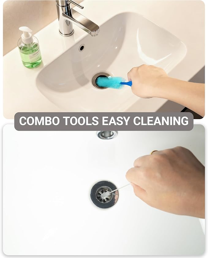 5 Pack Cleaning Brush Set, Bendable Sewer Drain Brush, Long Handle Pipe Cleaner - Image 5