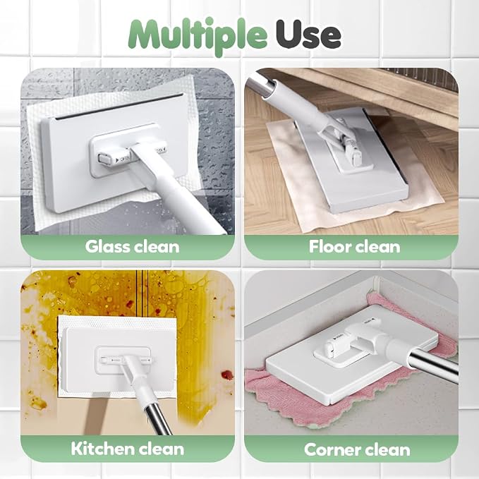 Disposable Dust Mop with 4 Reusable Cloths, mopa desechable para el polvo con 4 - Image 2