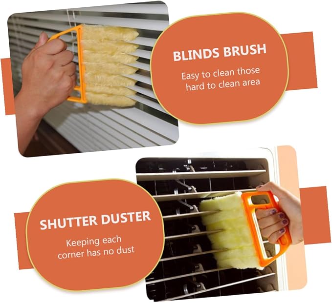 Handheld Window Cleaner Brush and 7-Finger Blinds Cleaning Brush 2pcs Set - Image 6