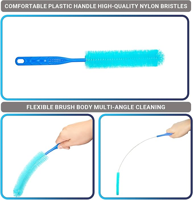 5 Pack Cleaning Brush Set, Bendable Sewer Drain Brush, Long Handle Pipe Cleaner - Image 7
