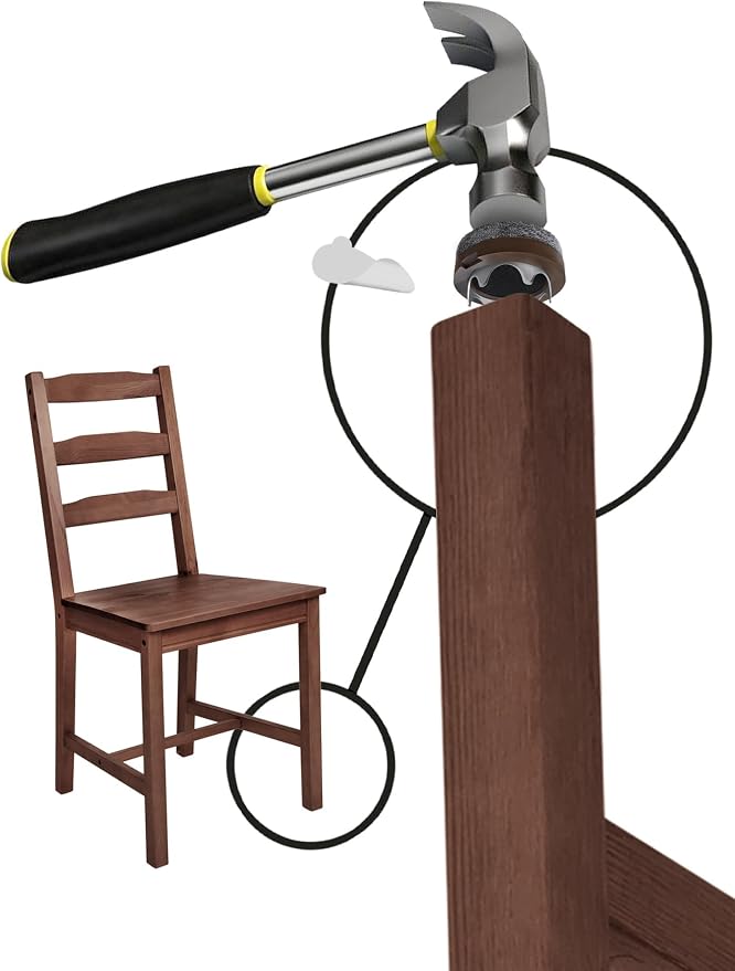 GorillaFelt CB257 Chair Leg Floor Protectors/Felt Glides Tap On Felt Furniture - Image 7