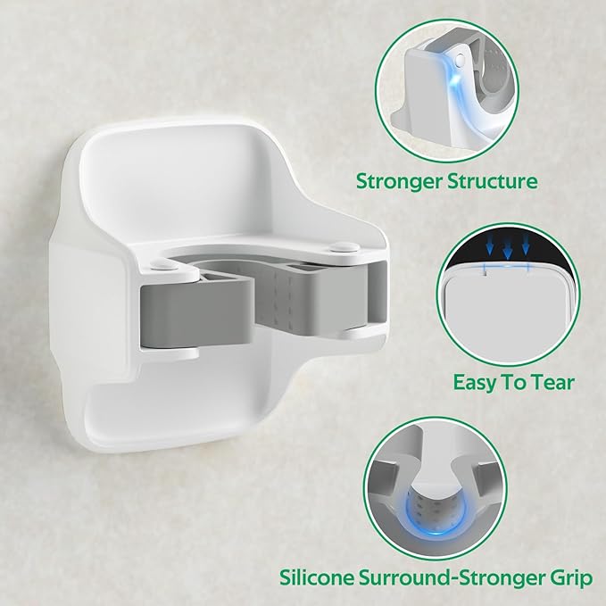 reliahom 3 Pack Broom Holder Wall Mount Mop Grippers No Drilling Self Adhesive - Image 3