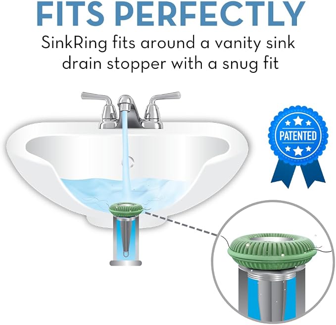 Bathroom Sink Hair Catcher for Pop-Up Drain – SinkRing 1.57" Precision Strainer - Image 2