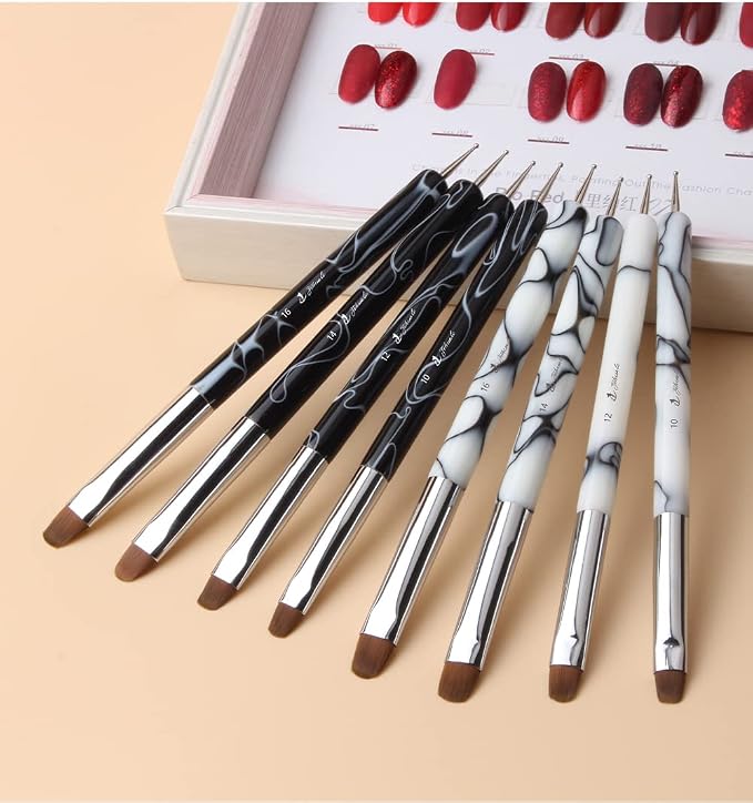 French Nail Brush, YIHUALE 2 Way French Gel Acrylic Nail Art Kolinsky Brush - Image 7