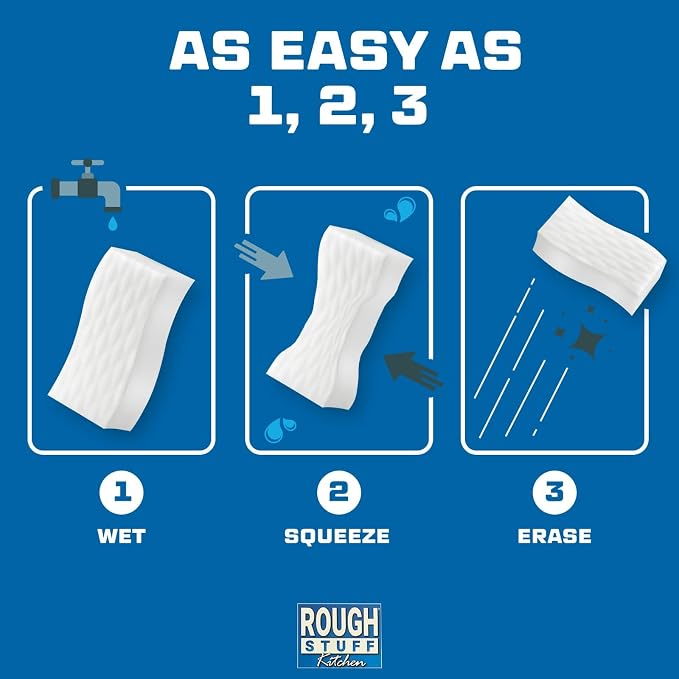 Kitchen Magic Cleaning Eraser Sponge Foam Pads, Non-Scratch Scrub Sponge - Image 4