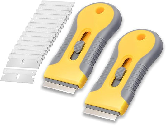 Bates- Razor Blade Scraper Tool, 2 Pack, 30 Extra Carbon Steel Blades, by BatesChoice