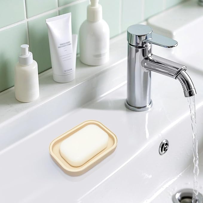 Double Layer Draining Soap Dish, Plastic Dishwashing Sponge Soap Holder - Image 3