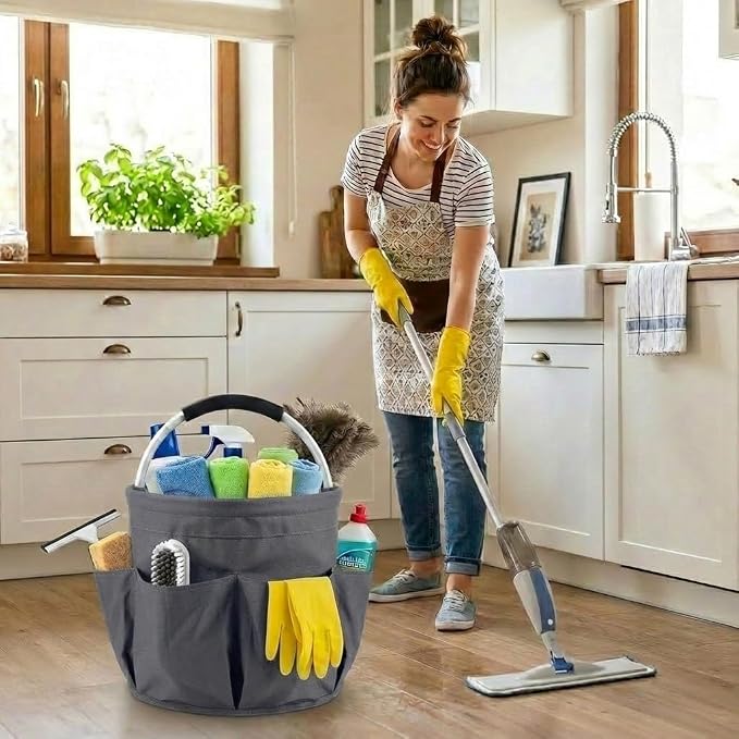 Multifunctional 17L Cleaning Caddy, Foldable 600D Organizer Bag - Image 4