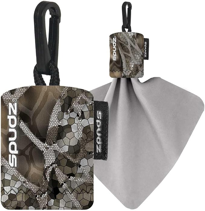 SPUDZ Classic Microfiber Lens Cleaner – Clip-On Pouch, Washable – by ALPINEINNOVATIONS