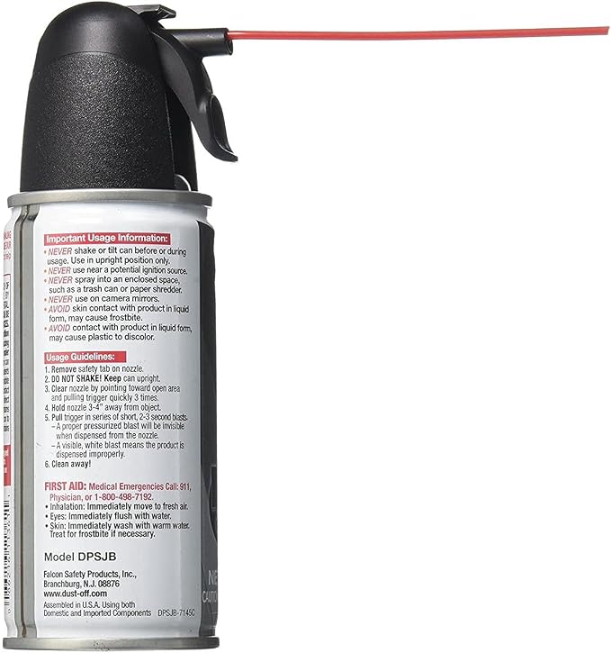 Falcon Dust, Off Compressed Gas Disposable Cleaning Duster, 3.5 oz Can - Image 2