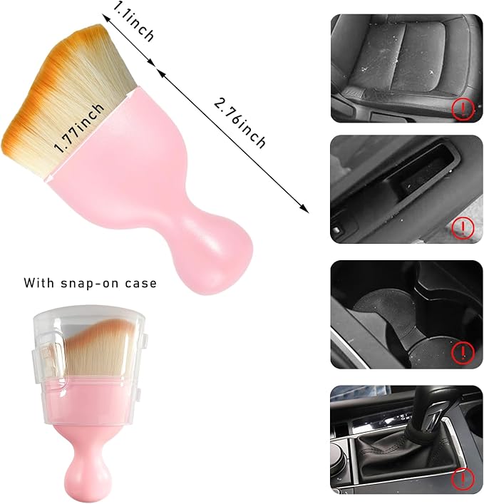 Car Interior Dust Brush, Soft Scratch Free Auto Detailing Brushes, Universal - Image 2