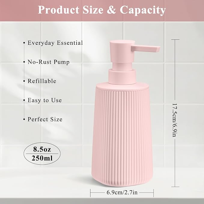 Pink 2 Pack Hand Soap Dispensers - Image 6
