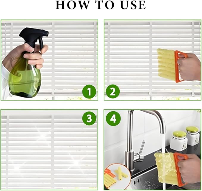 Blind Cleaner Duster Tool, Window Venetian Hand-held 7 Finger Dusting Cleaner - Image 4