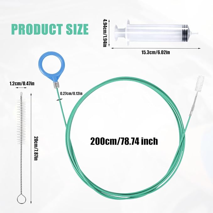 5pcs Updated Sunroof Drain Cleaning Tool Kit, 78in Flexible Long Pipe Cleaner - Image 2