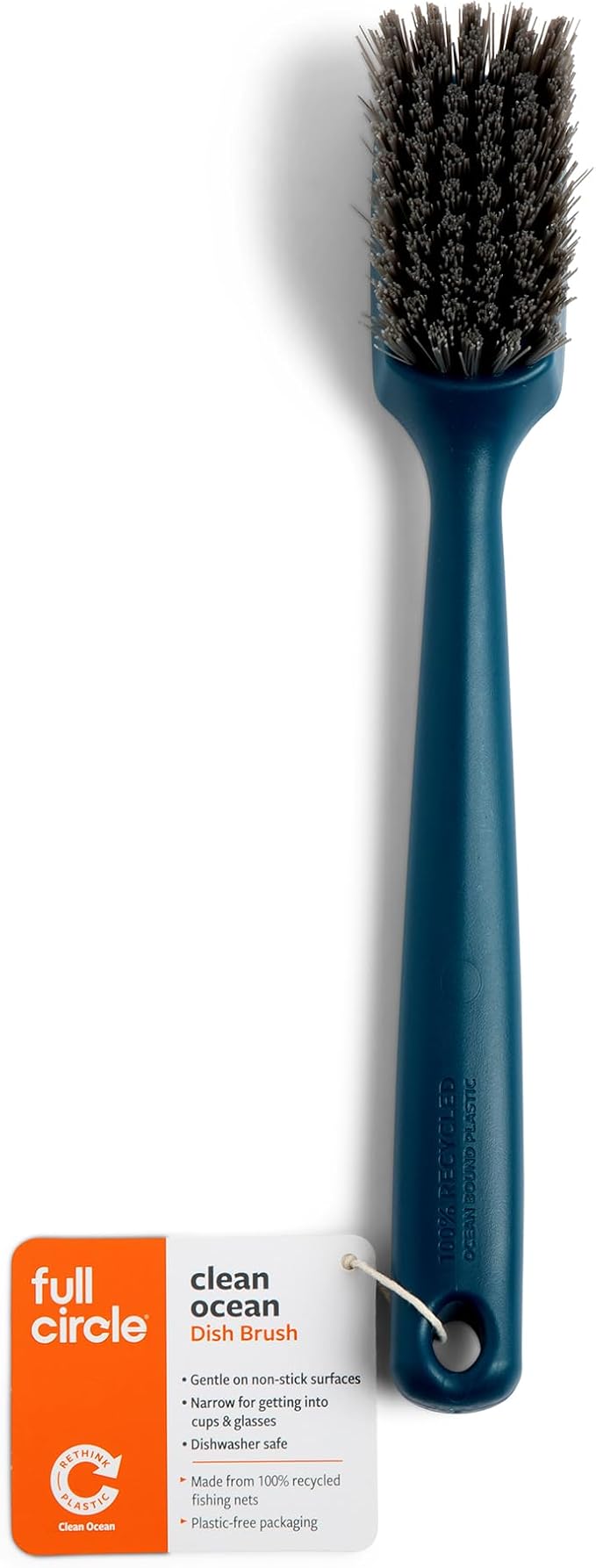 Full Circle Clean Ocean Dish Brush, Ergonomic Grip, Non-Stick Safe, Durable - Image 2