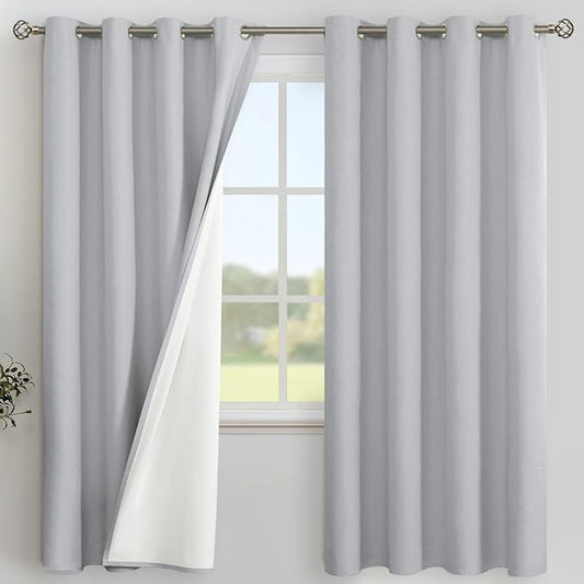 YoungsTex 78 Inches Long Linen 100% Blackout Curtains by YoungsTex