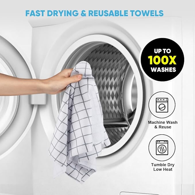 AIDEA Microfiber Cleaning Cloth Roll, Microfiber Kitchen Towels, Reusable Paper - Image 6