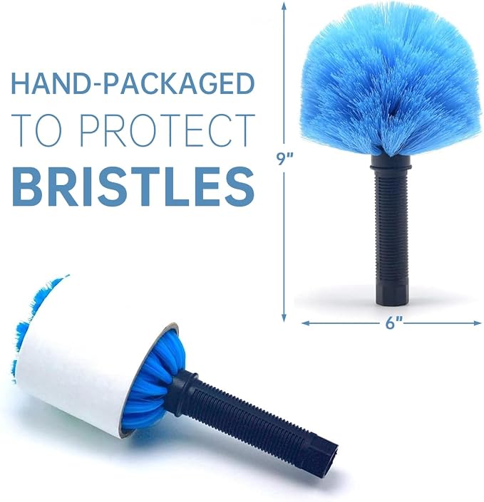 MAYKI Twist-On Cobweb Duster Head Brush 1Pcs, Fits Standard 3/4 inch Threaded - Image 2