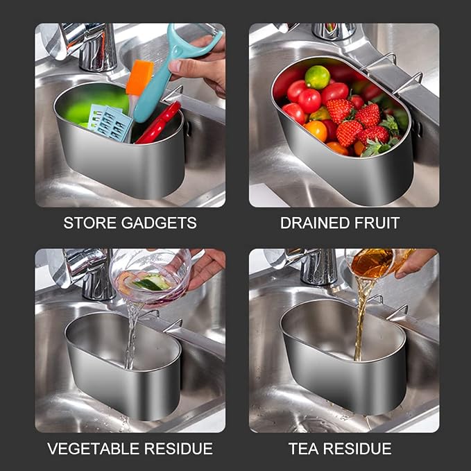 SYCOOVEN Stainless Steel Sink Drain Strainer Basket - Image 7