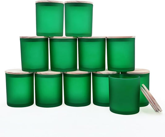 SHOWIN 14 OZ Thick Candle Jars for Making Candles 12 Pcs, 3 Wick Empty Jars by Showin
