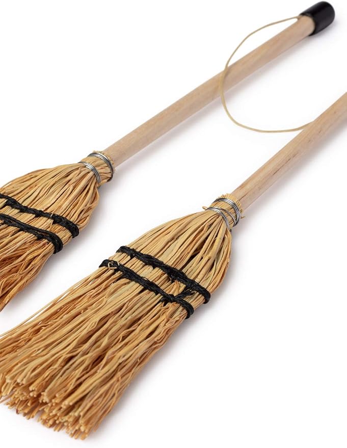 MENDI Handmade 2 Miniature Broom 8"-9" Made in Europe. A Detail - Image 7
