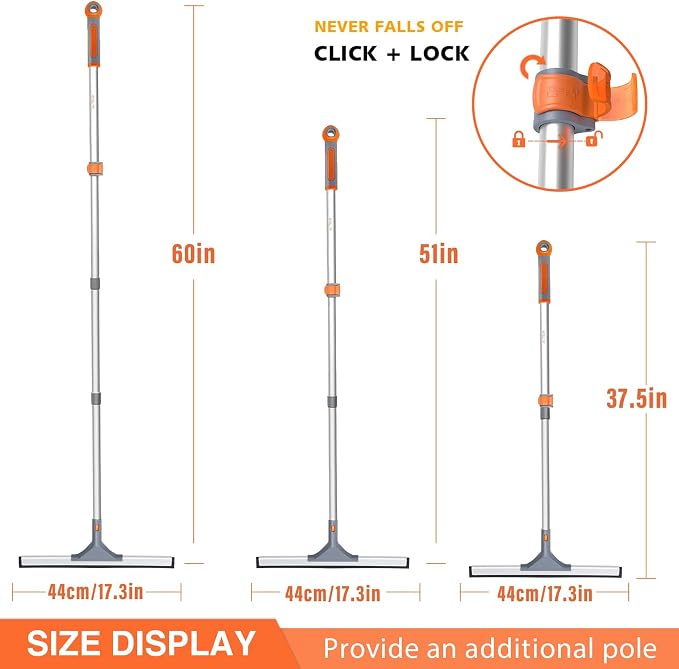 Eazer Floor Squeegee Broom: Heavy Duty Scrubber - Image 2