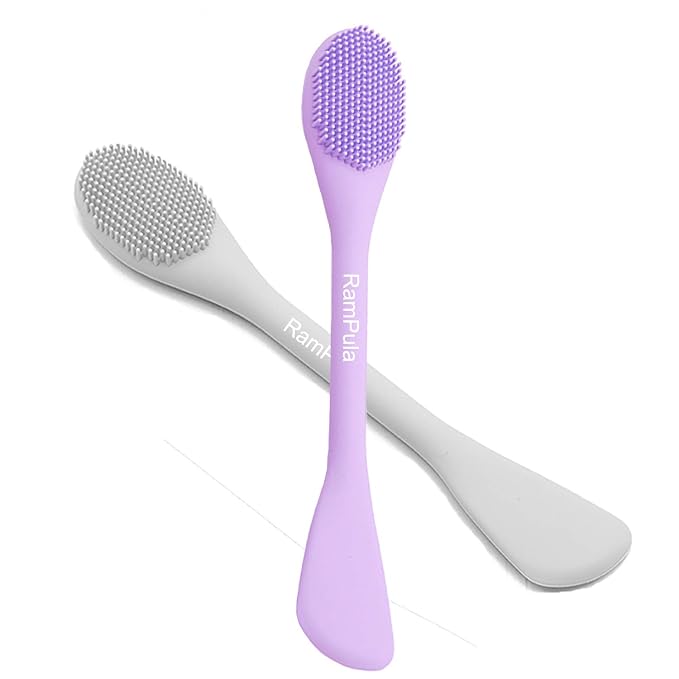 Silicone Facial Mask Applicator Face Masks Skincare Brush Facial Scrubber by RamPula