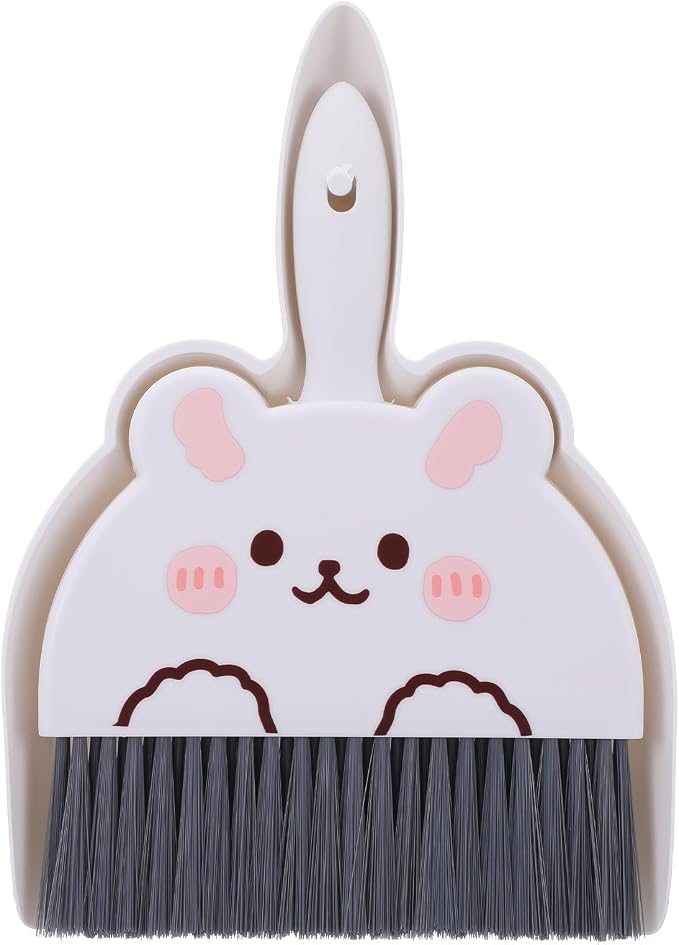 Upgrade Small White Broom and Dustpan Set, Hand Dustpan and Brush Set, Cute - Image 8